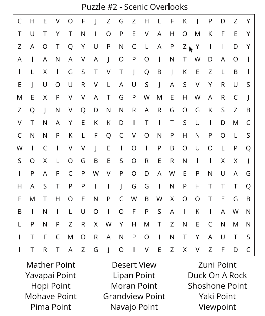 Grand Canyon Word Search Puzzle Book - Image 2
