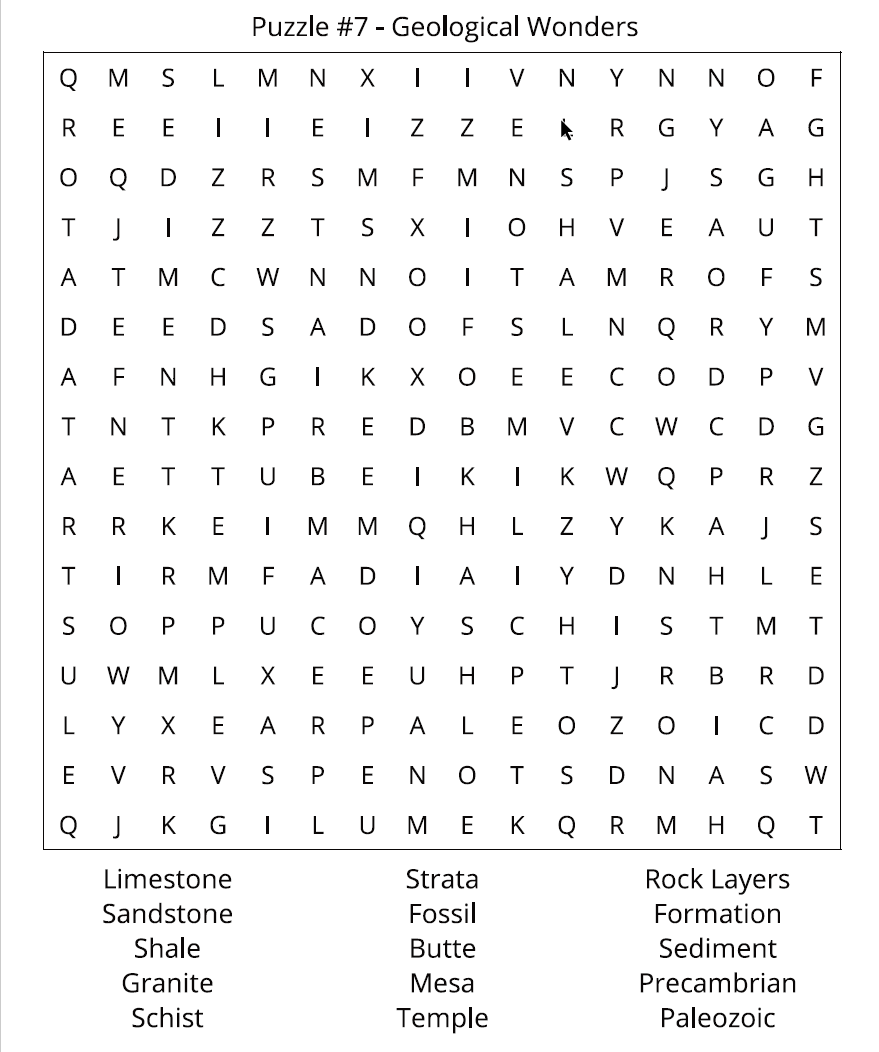 Grand Canyon Word Search Puzzle Book - Image 3