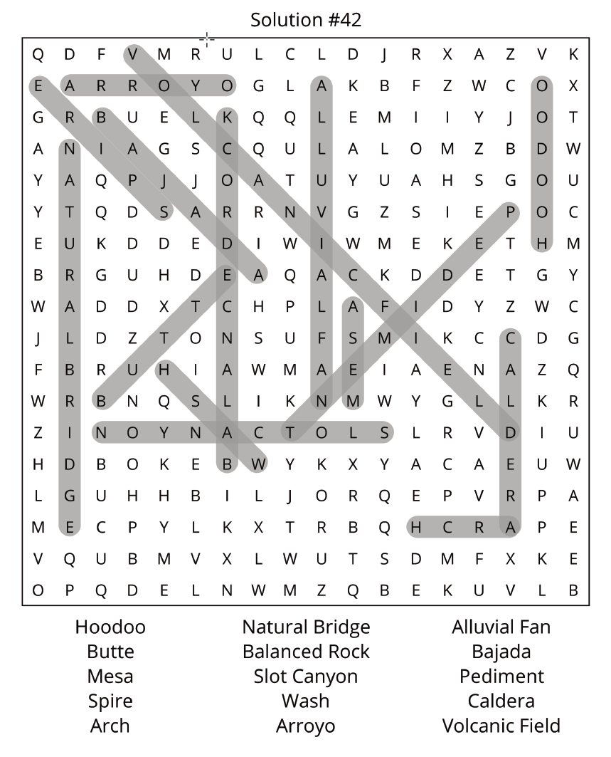 Arizona Word Search Puzzle - Image 5